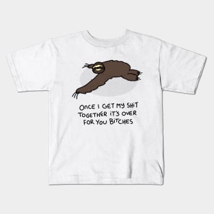 Grumpy Sloth Kids T-Shirt